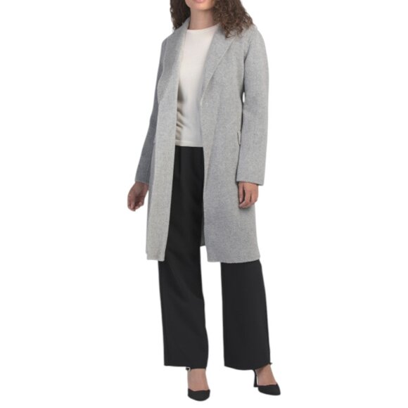 Theory Jackets & Blazers - THEORY Wool Belted Chevron Coat